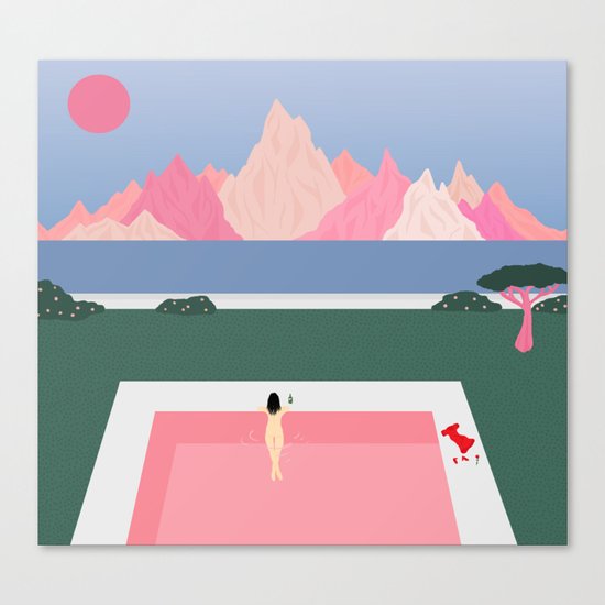 Poolside Views Canvas Print