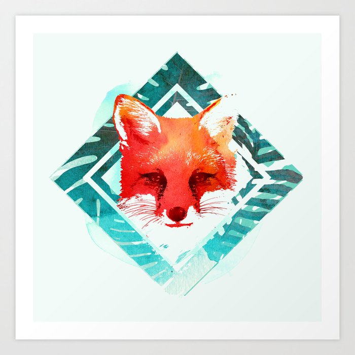 Discover the motif GREEN FOX by Robert Farkas as a print at TOPPOSTER