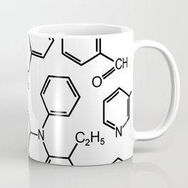 Chemistry chemical bond design pattern background white Mug