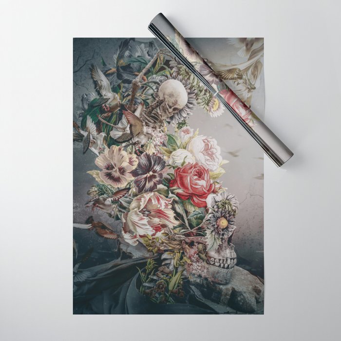 Skull in moonlight Wrapping Paper