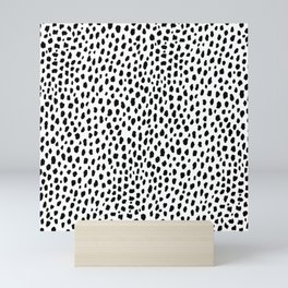 Dalmatian Spots (black/white) Mini Art Print