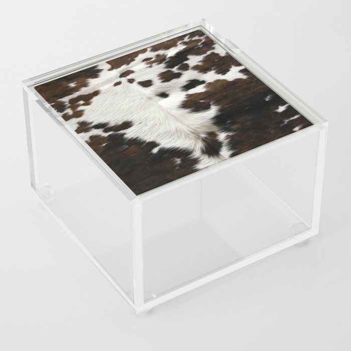 Cowhide, Cow Skin Print Pattern Acrylic Box