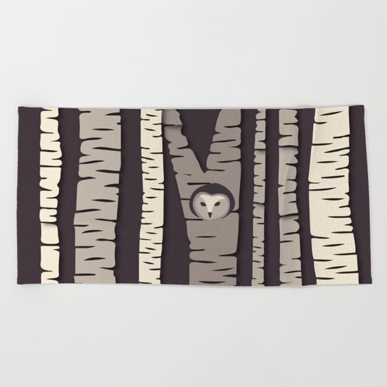 Night Owl Beach Towel