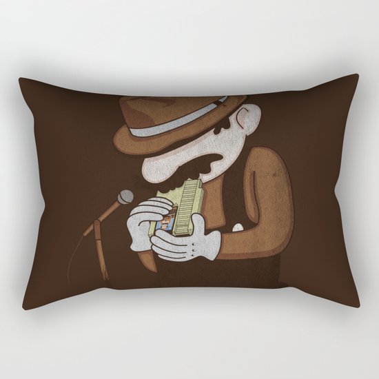 8-bit Blues Rectangular Pillow