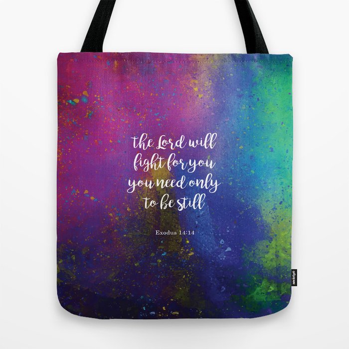 Half Leopard Sunflower, the Lord Will Fight for You Tote Bag