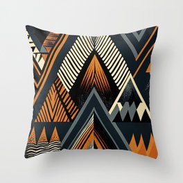 Tribal Pattern: Story Throw Pillow