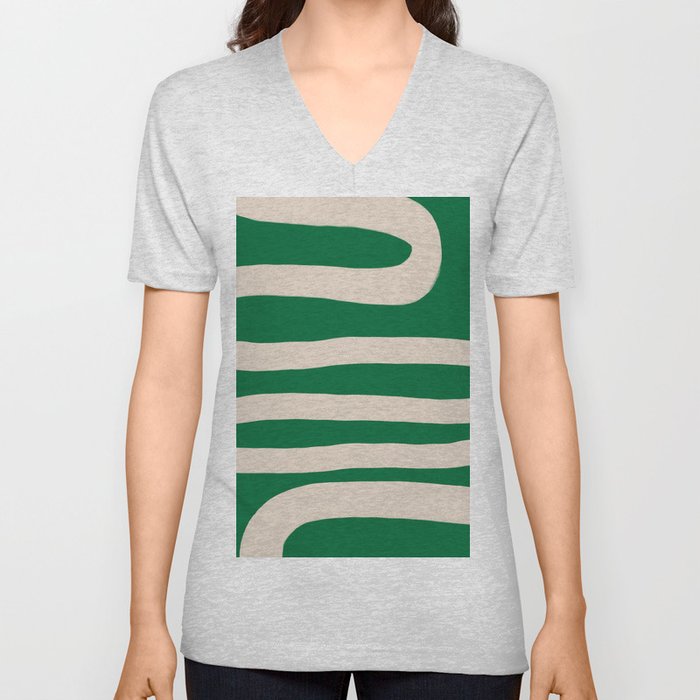 Forest Abstract V Neck T Shirt