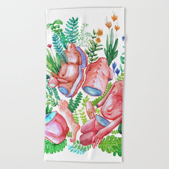 body nature Beach Towel