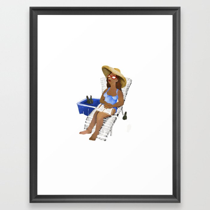 Beach Babe Framed Art Print