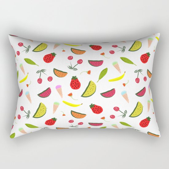 Vegan Goodies Pattern Rectangular Pillow