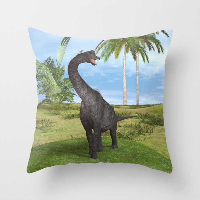Dinosaur Brachiosaurus Throw Pillow