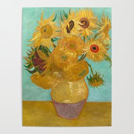 Van Gogh - Sunflowers - Vase with Twelve Sunflowers Poster