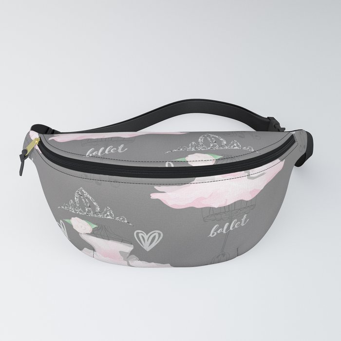 Pink & Grey Couture Ballerina Fanny Pack
