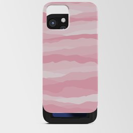 Abstract pink wavy mountain silhouette pattern. Digital Illustration background iPhone Card Case