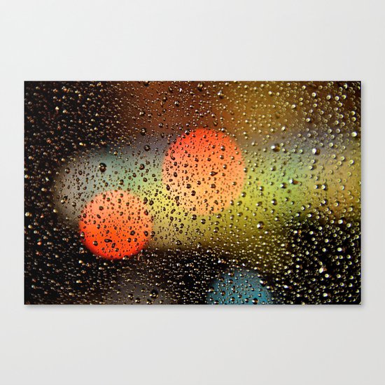 Rain Drops and Color Pops Canvas Print