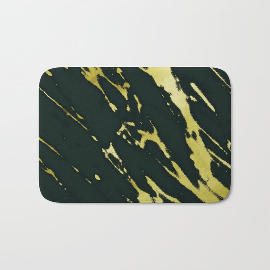 Gold Black Marble Bath Mat