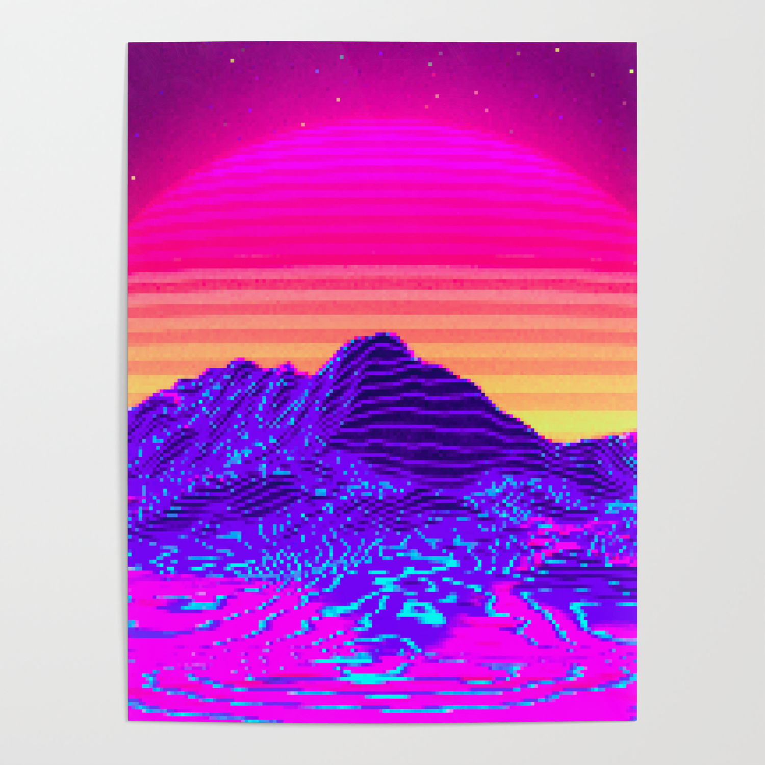 80s Sunset Retro Pixel Art Poster By Rhnpredator Society6 Pixel art commissions open icons and animations. 80s sunset retro pixel art poster by rhnpredator