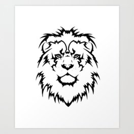 lion Art Print | Ink Pen, Pop Art, Digital, Drafting, Pastel, Street Art, Figuration, Vector, Drawing, Colored Pencil 