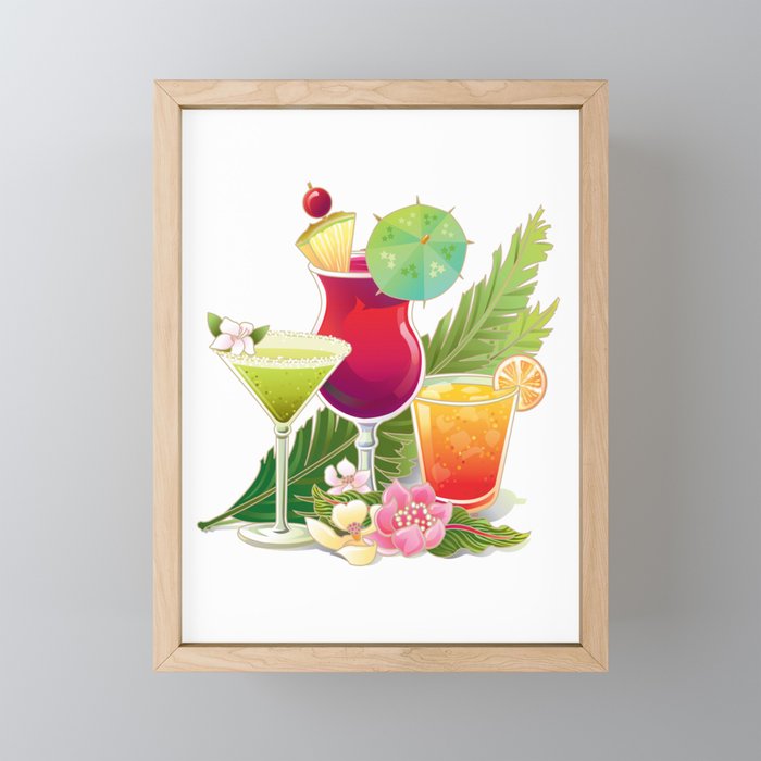 Tropical Drinks#2 Framed Mini Art Print