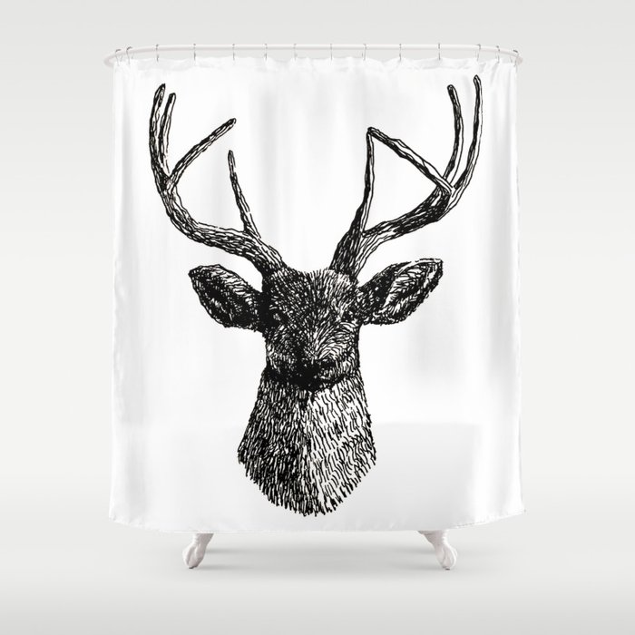 Deer Antlers Shower Curtain By Lancasterin Society6