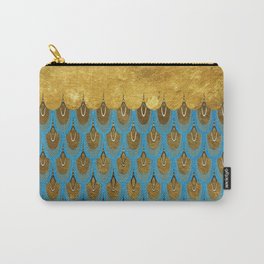Blue and Gold Mermaid Scales Dreams Carry-All Pouch
