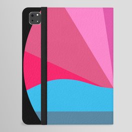 Cover III - Colorful Sunset Retro Abstract Geometric Minimalistic Design Pattern iPad Folio Case