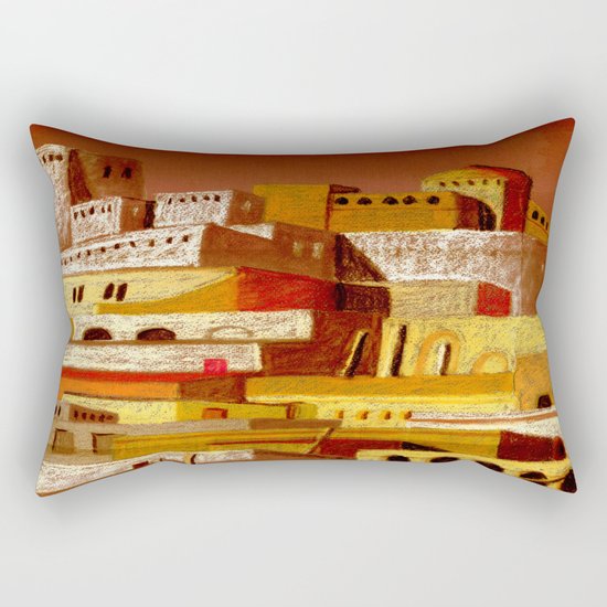 The fortress at sunset Rectangular Pillow