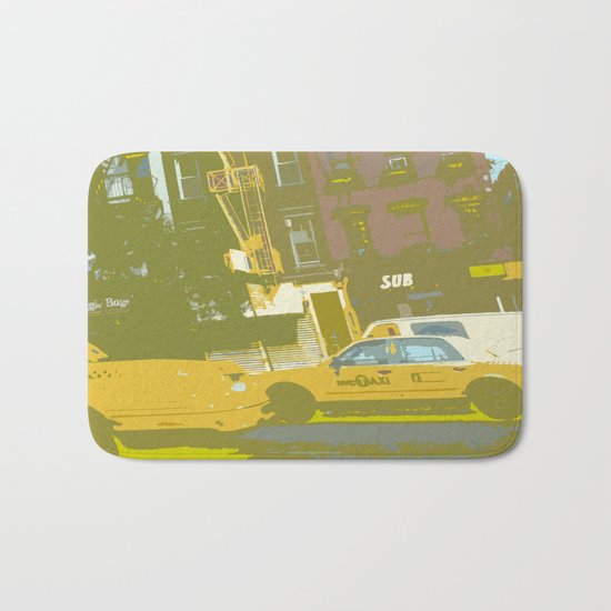 NY#8 Yellow Cab Bath Mat