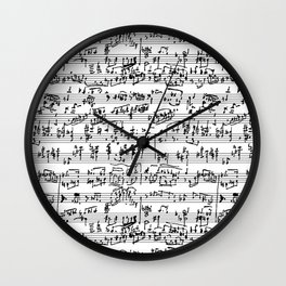 Hand Written Sheet Music Wall Clock