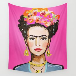 Pink Glow Frida Wall Tapestry