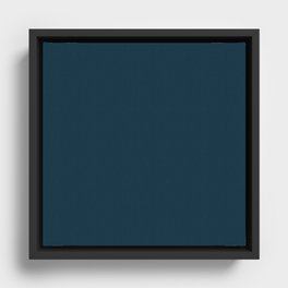 Deep Dive Blue Framed Canvas