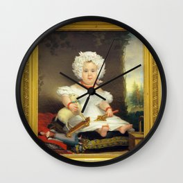 Jan Adam Kruseman - Portrait of Catharina Elisabeth Rente Linsen (1830-1890) Wall Clock