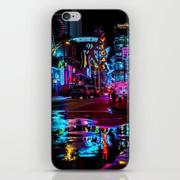 Neon night city Las Vegas4043404 iPhone Skin