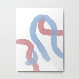 Untitled- Pink and Blue Metal Print