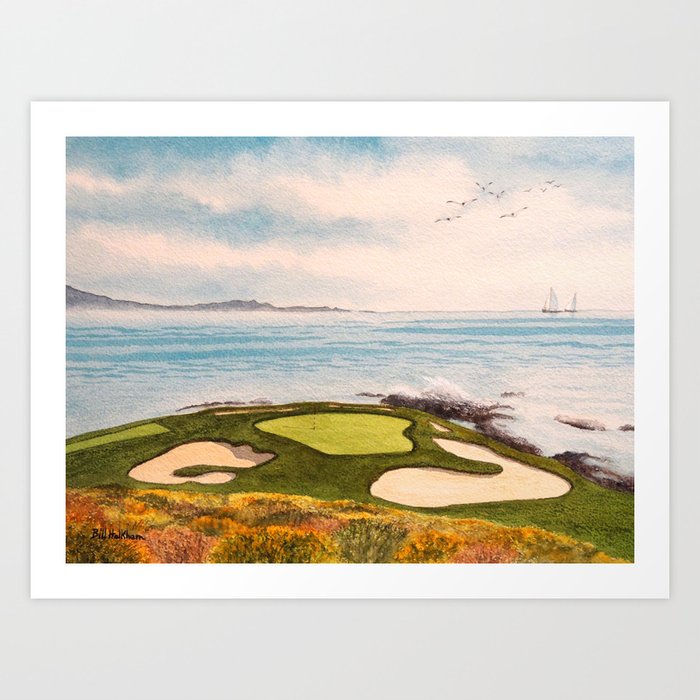 Pebble Beach Golf Course Signature Hole 7 Art Print