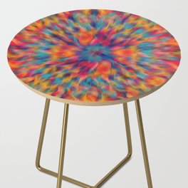 psychedelic fire Side Table