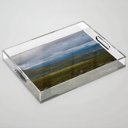 Kungsleden trail descending to a magnificent valley Acrylic Tray