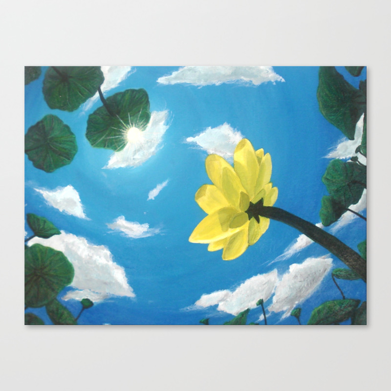 Things Are Looking Up Garden Lotus Pond Zen Garden Art Painting