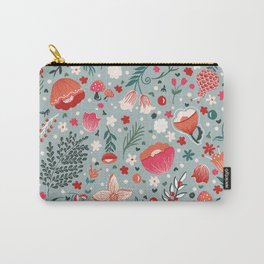 Playful Floral Carry-All Pouch