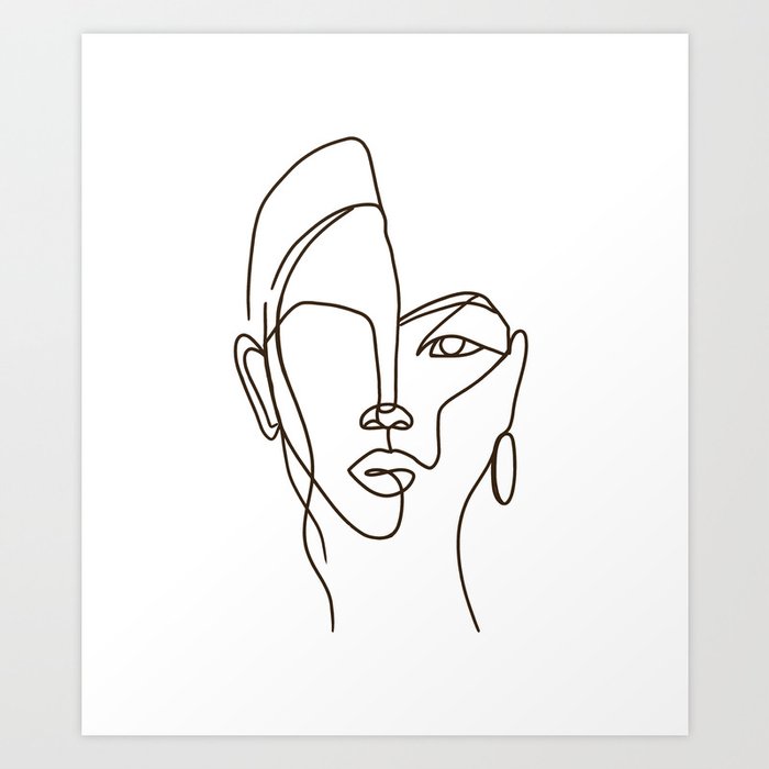 Perception #Drawing #Minimal Art Print By 83 Oranges Modern Bohemian Prints  | Society6