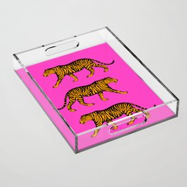 Tigers (Magenta and Marigold) Acrylic Tray