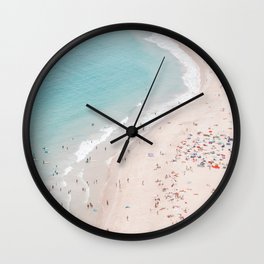 Beach Summer Seaside - Aerial Beach photography by Ingrid Beddoes Wall Clock | Artprint, Aerialbeachphoto, Ocean, Beachprint, Coastline, Ingridbeddoes, Wallart, Pastelbeach, Aerialphotography, Aerialoceanprint 
