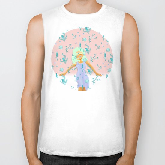 Design Based in Reality Pink Biker Tank