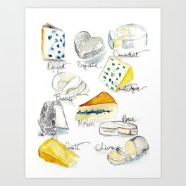 French Cheese Art Print