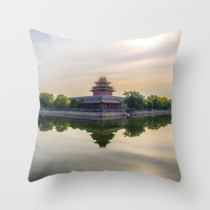 Forbidden City moat Throw Pillow