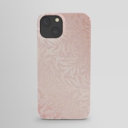 Pink Floral Leaf Pattern Subtle pattern iPhone Case