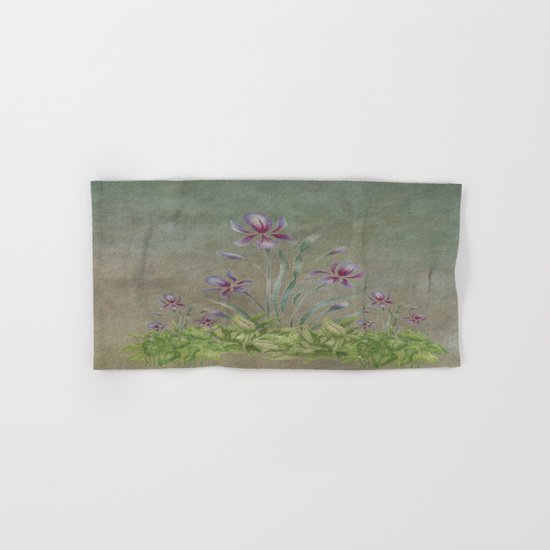 Painterly Spring Flower Garden Hand & Bath Towel