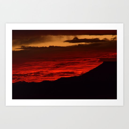 Red Hot Desert Sky Art Print