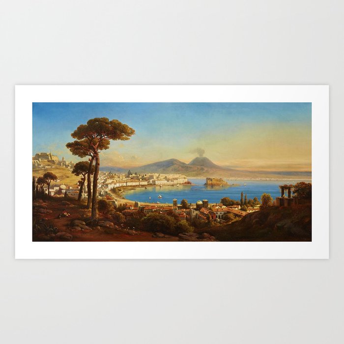 The Bay of Naples, Italy by Gustav Zick Art Print