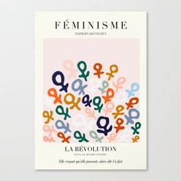 L'ART DU FÉMINISME — Feminist Art — Matisse Exhibition Poster Canvas Print